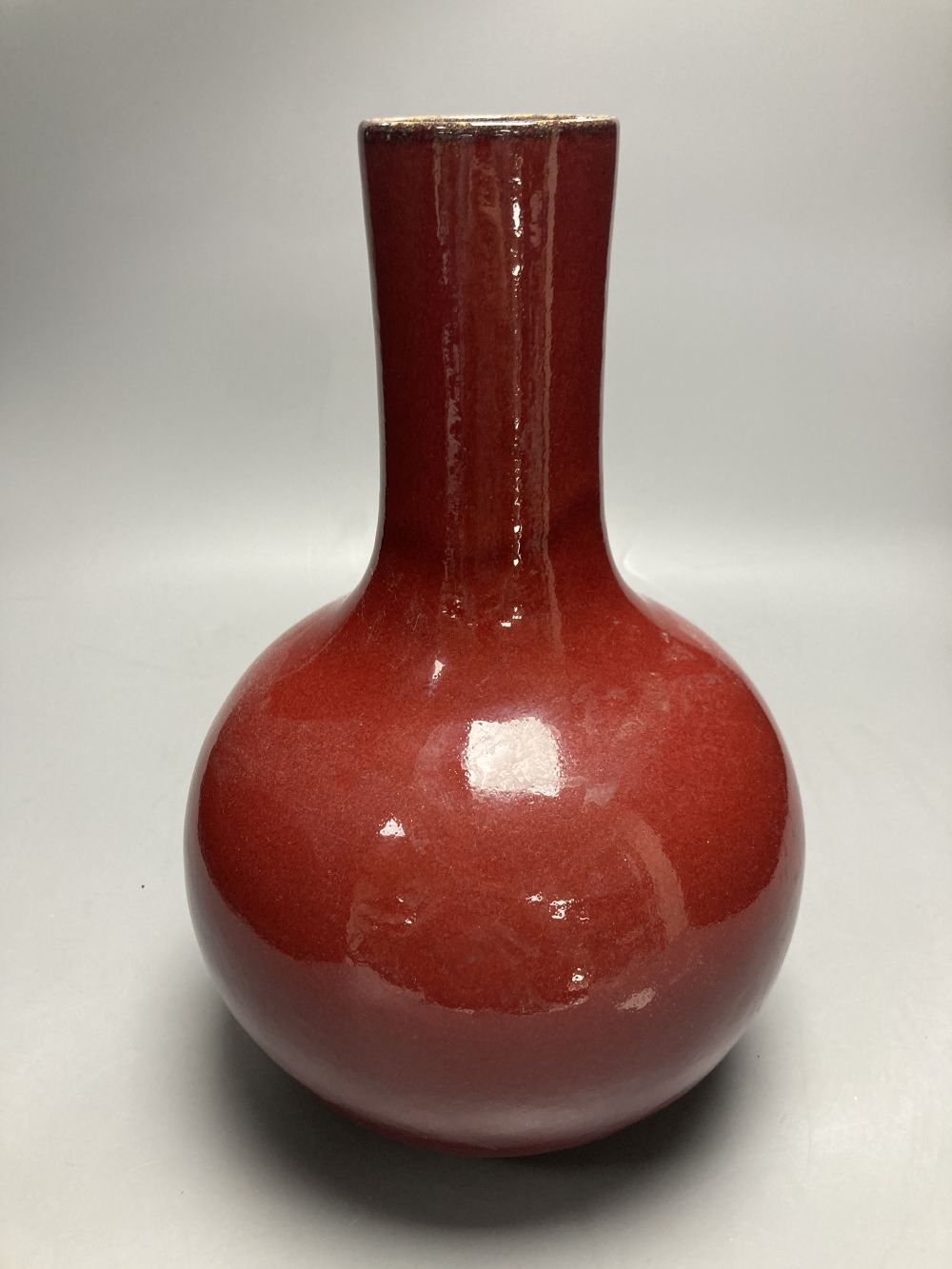 A Chinese sang de boeuf vase, height 32cm